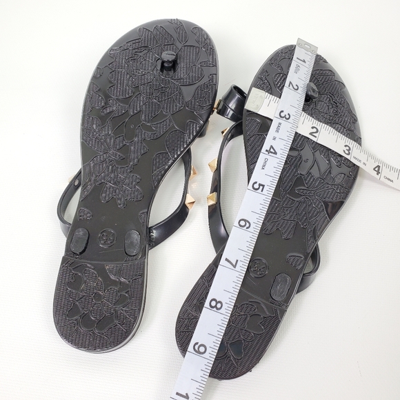 Studded Bow Rubber Flip Flops - Picture 7 of 13